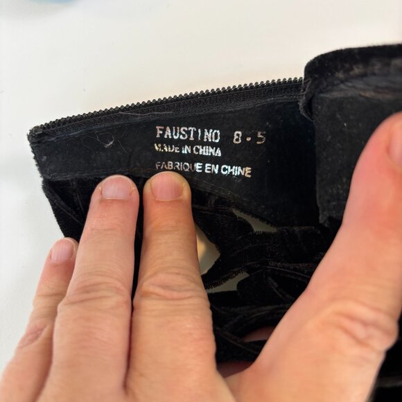 Jeffrey Campbell Faustino Black Velvet Heels 8.5 NWT Bold Chic Cocktail Date - Picture 2 of 8